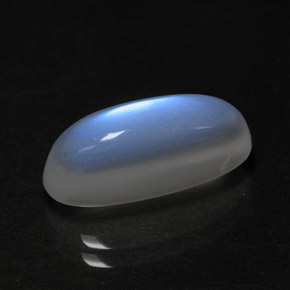 Piedra de luna arcoíris blanco natural de 5,16 ct, transparente, transparente / translúcido