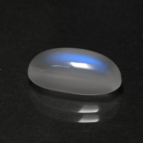 Piedra de luna arcoíris blanco natural de 3,29 ct, transparente, transparente / translúcido