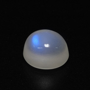 Piedra de luna arcoíris blanco natural de 3,52 ct, transparente, transparente / translúcido