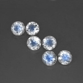 Gemas de Piedra lunar arcoíris Blanco azul natural de  ct, Transparente, Transparente / Translúcido