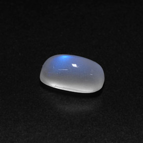 Piedra lunar arcoíris Blanco azul natural de 1.39 ct, Transparente, Transparente / Translúcido