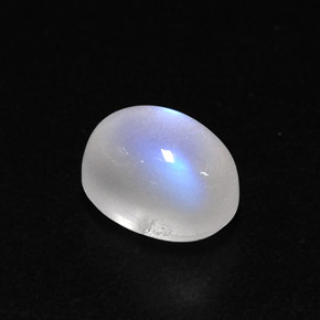 Piedra de luna arcoíris blanco natural de 1,78 ct, transparente, transparente / translúcido