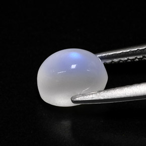 Piedra de luna arcoíris blanco natural de 1,78 ct, transparente, transparente / translúcido