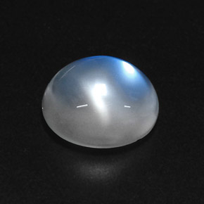 Piedra de luna arcoíris blanco natural de 5,39 ct, transparente, transparente / translúcido