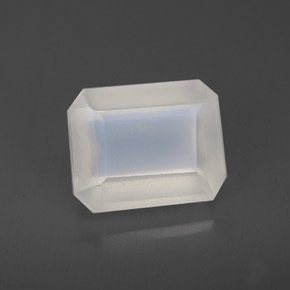 Piedra de luna arcoíris blanco natural de 4,16 ct, transparente, transparente / translúcido
