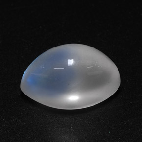 Piedra de luna arcoíris blanco natural de 6,27 ct, transparente, transparente / translúcido