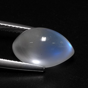 Piedra de luna arcoíris blanco natural de 6,27 ct, transparente, transparente / translúcido
