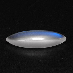 Piedra de luna arcoíris blanco natural de 2,14 ct, transparente, transparente / translúcido
