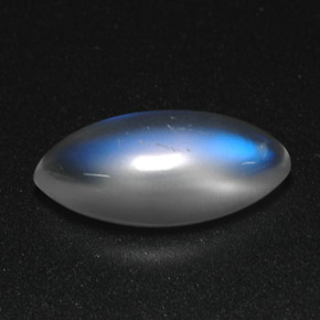 Piedra de luna arcoíris blanco natural de 3,91 ct, transparente, transparente / translúcido