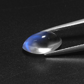 Piedra de luna arcoíris blanco natural de 2,65 ct, marquesa, transparente