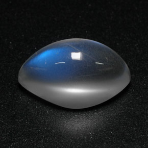 Piedra de luna arcoíris blanco natural de 2,77 ct, transparente, transparente / translúcido