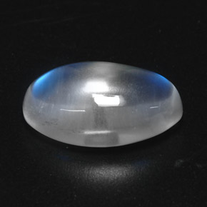 Piedra de luna arcoíris blanco natural de 2,88 ct, corte óvalo, transparente
