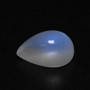Piedra de luna arcoíris blanco natural de 2,99 ct, transparente, transparente / translúcido