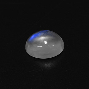 Piedra de luna arcoíris blanco natural de 2,78 ct, corte óvalo, transparente
