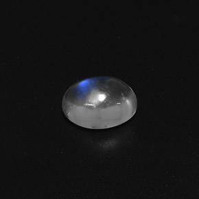 Piedra lunar arcoíris Blanco azul natural de 1.75 ct, Corte Óvalo, Transparente