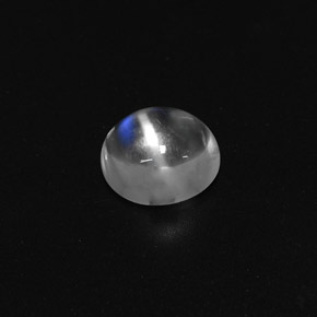 Piedra de luna arcoíris blanco natural de 2,34 ct, corte óvalo, transparente