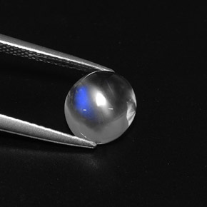 Piedra de luna arcoíris blanco natural de 2,34 ct, corte óvalo, transparente