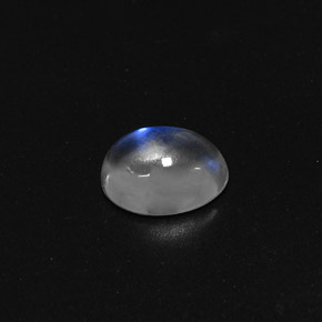 Piedra de luna arcoíris blanco natural de 1,85 ct, corte óvalo, transparente