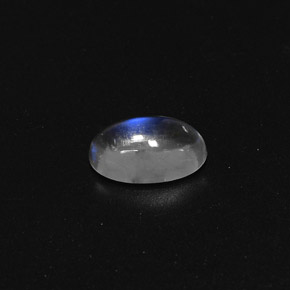 Piedra de luna arcoíris blanco natural de 1,50 ct, corte óvalo, transparente