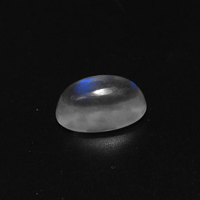 Piedra lunar arcoíris Blanco azul natural de 2.38 ct, Corte Óvalo, Transparente