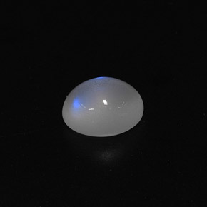 Piedra de luna arcoíris blanco natural de 2,23 ct, corte óvalo, translúcido