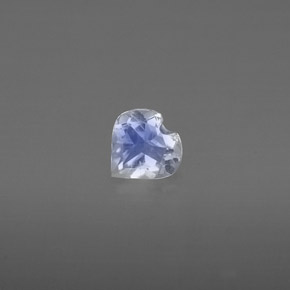 Piedra de luna arcoíris blanco natural de 0,29 ct, forma de corazón, transparente