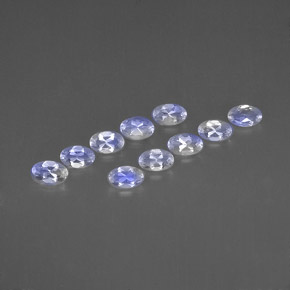 Gemas de piedra de luna arcoíris blanco natural de  ct, corte óvalo, VVS-VS