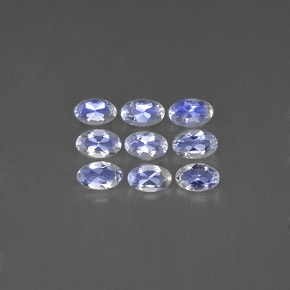 Gemas de Piedra lunar arcoíris Blanco azul natural de  ct, Corte Óvalo, VVS-VS