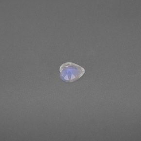 Piedra de luna arcoíris blanco natural de 0,13 ct, forma de corazón, transparente
