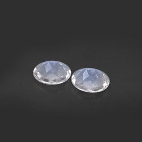 Gemas de piedra de luna arcoíris blanco natural de  ct, corte óvalo, VS