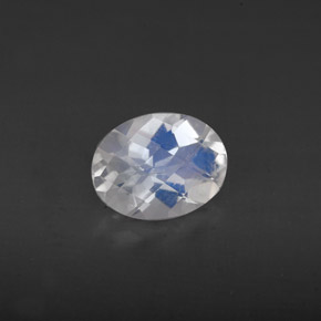 Piedra de luna arcoíris blanco natural de 1,04 ct, corte óvalo, VS