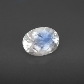 Piedra de luna arcoíris blanco natural de 1,42 ct, corte óvalo, VS