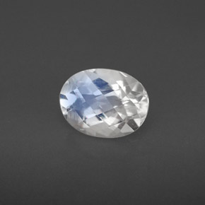 Piedra de luna arcoíris blanco natural de 1,42 ct, corte óvalo, VS