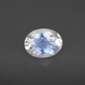 Piedra de luna arcoíris blanco natural de 1,31 ct, corte óvalo, VS