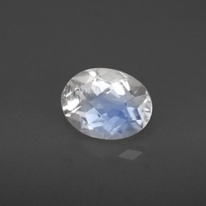 Piedra de luna arcoíris blanco natural de 1,31 ct, corte óvalo, VS