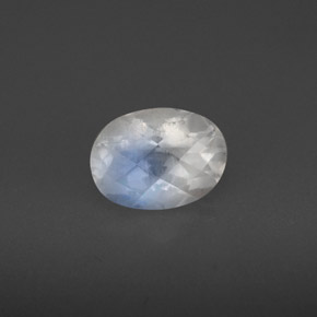 Piedra lunar arcoíris Blanco azul natural de 1.30 ct, Corte Óvalo, VS