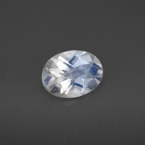 Piedra de luna arcoíris blanco natural de 1,05 ct, corte óvalo, VS