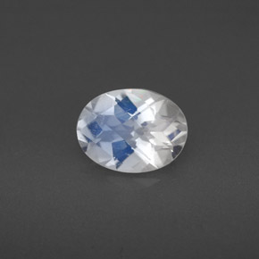 Piedra de luna arcoíris blanco natural de 1,05 ct, corte óvalo, VS