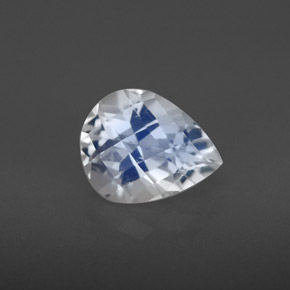 Piedra lunar arcoíris Blanco azul natural de 1.66 ct, En forma de pera, VS