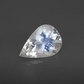 Piedra de luna arcoíris blanco natural de 1,40 ct, en forma de pera, VS