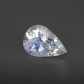 Piedra de luna arcoíris blanco natural de 1,40 ct, en forma de pera, VS