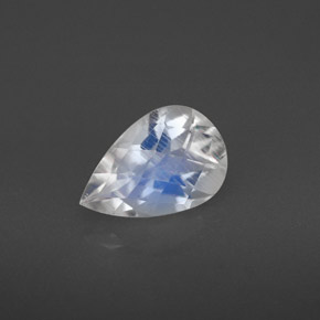 Piedra de luna arcoíris blanco natural de 1,17 ct, en forma de pera, VS
