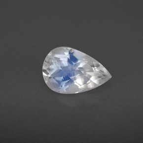 Piedra de luna arcoíris blanco natural de 1,17 ct, en forma de pera, VS