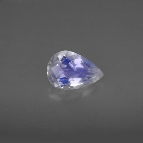 Piedra lunar arcoíris Blanco azul natural de 1.17 ct, En forma de pera, VS