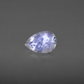 Piedra lunar arcoíris Blanco azul natural de 1.04 ct, En forma de pera, VS