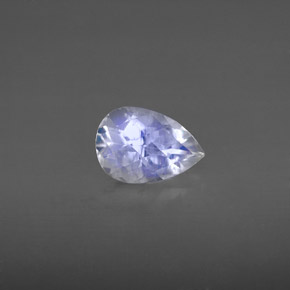 Piedra lunar arcoíris Blanco azul natural de 1.04 ct, En forma de pera, VS