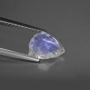 Piedra de luna arcoíris blanco natural de 1,26 ct, en forma de pera, VS
