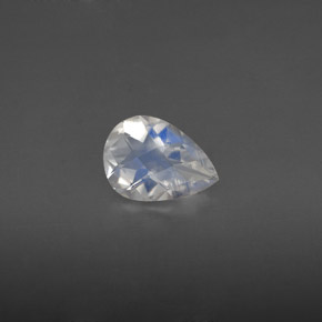 Piedra de luna arcoíris blanco natural de 0,79 ct, en forma de pera, VS