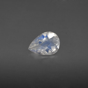 Piedra de luna arcoíris blanco natural de 0,79 ct, en forma de pera, VS