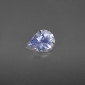 Piedra de luna arcoíris blanco natural de 0,86 ct, en forma de pera, VS
